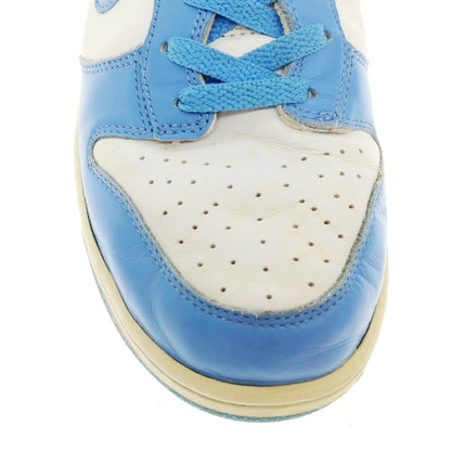 [Used] Nike NIKE DUNK HIGH 2004 Dunk High All Leather Sneakers White x Light Blue [28cm] [Condition Rank D] [Men&