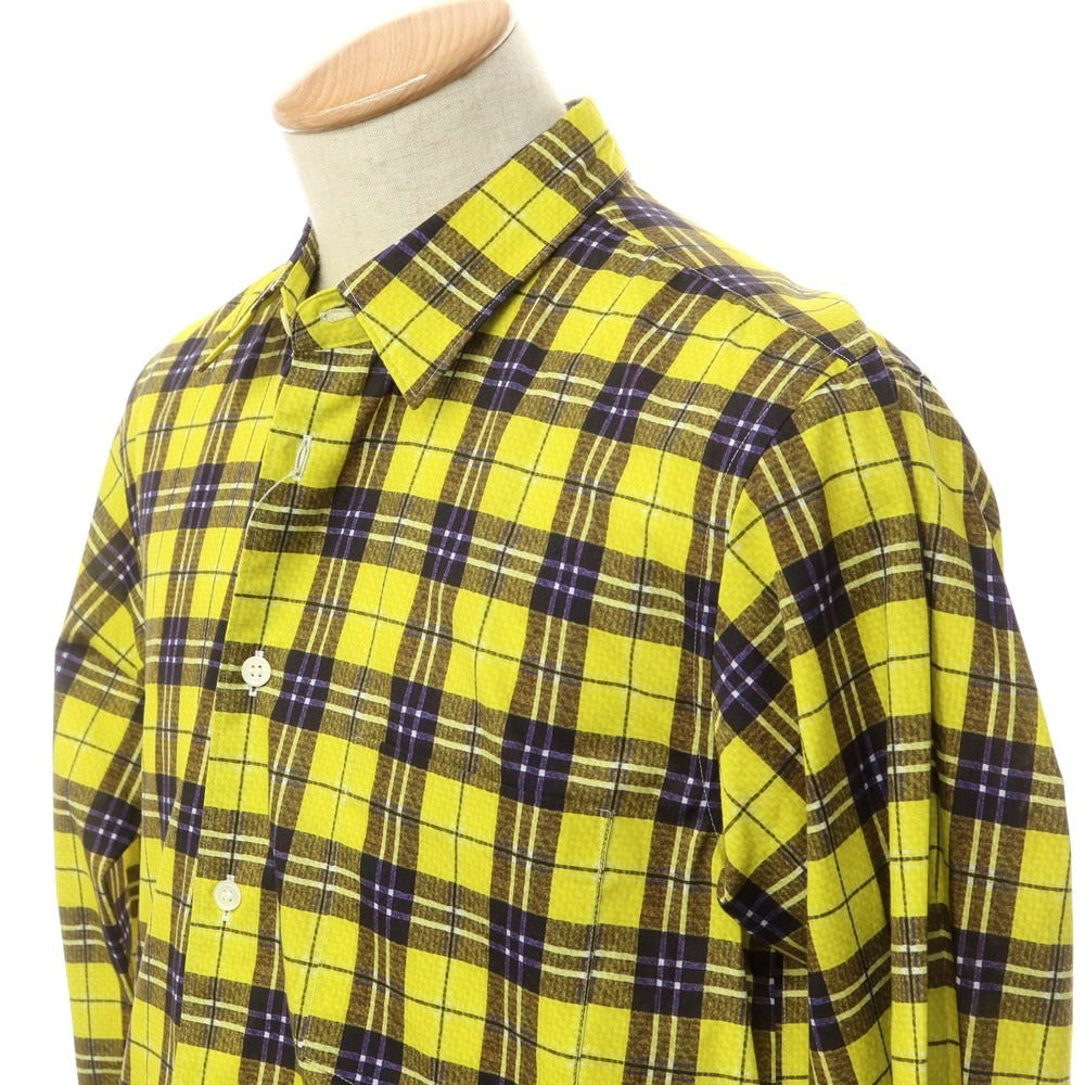 [Used] COMME des GARCONS HOMME PLUS Spring/Summer 2023 Cotton Casual Shirt Yellow x Brown [S] [Condition Rank A] [Men&