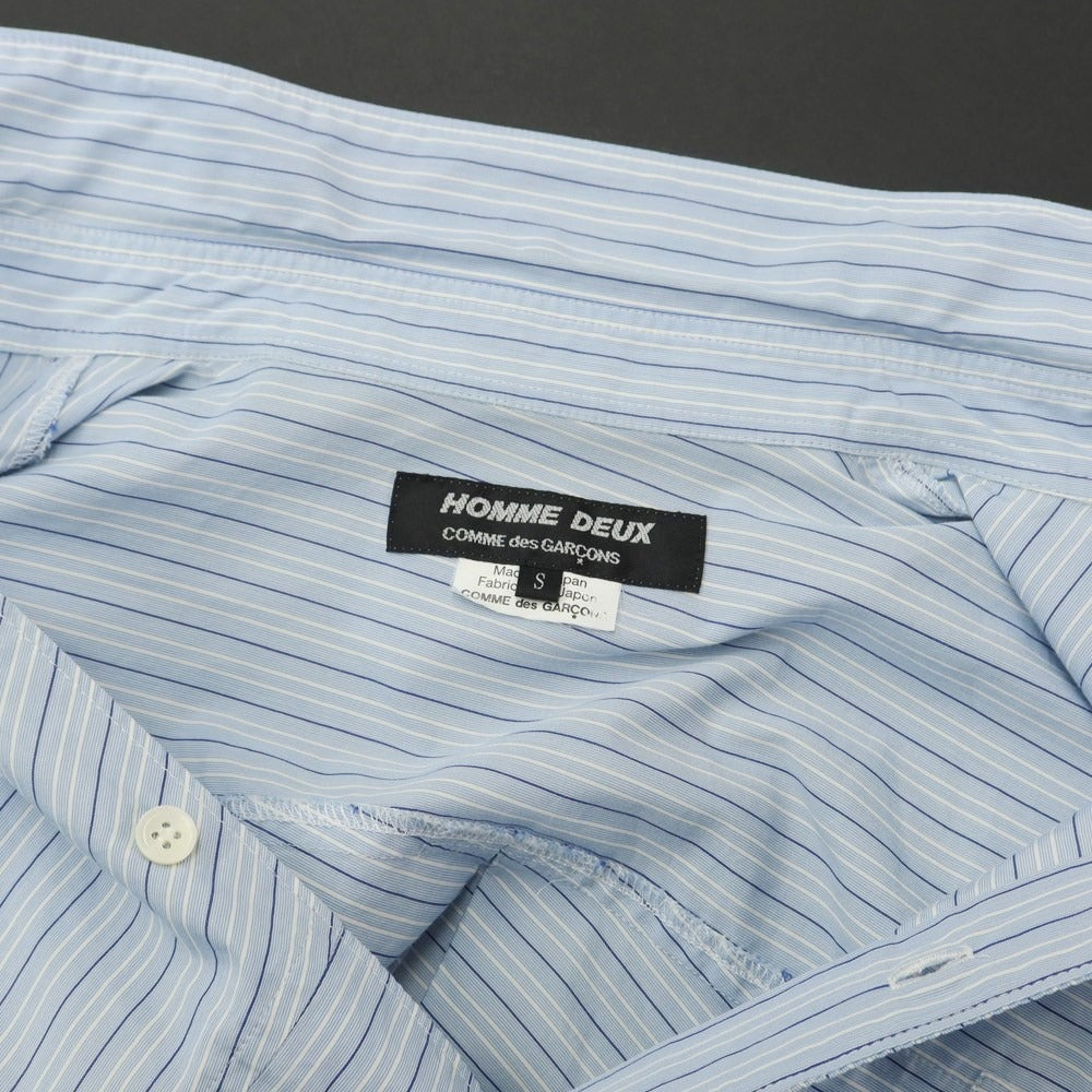 [Used] COMME des GARCONS HOMME DEUX 2021 Spring/Summer Cotton Casual Shirt Light Blue x White x Navy [S] [Condition Rank C] [Men&