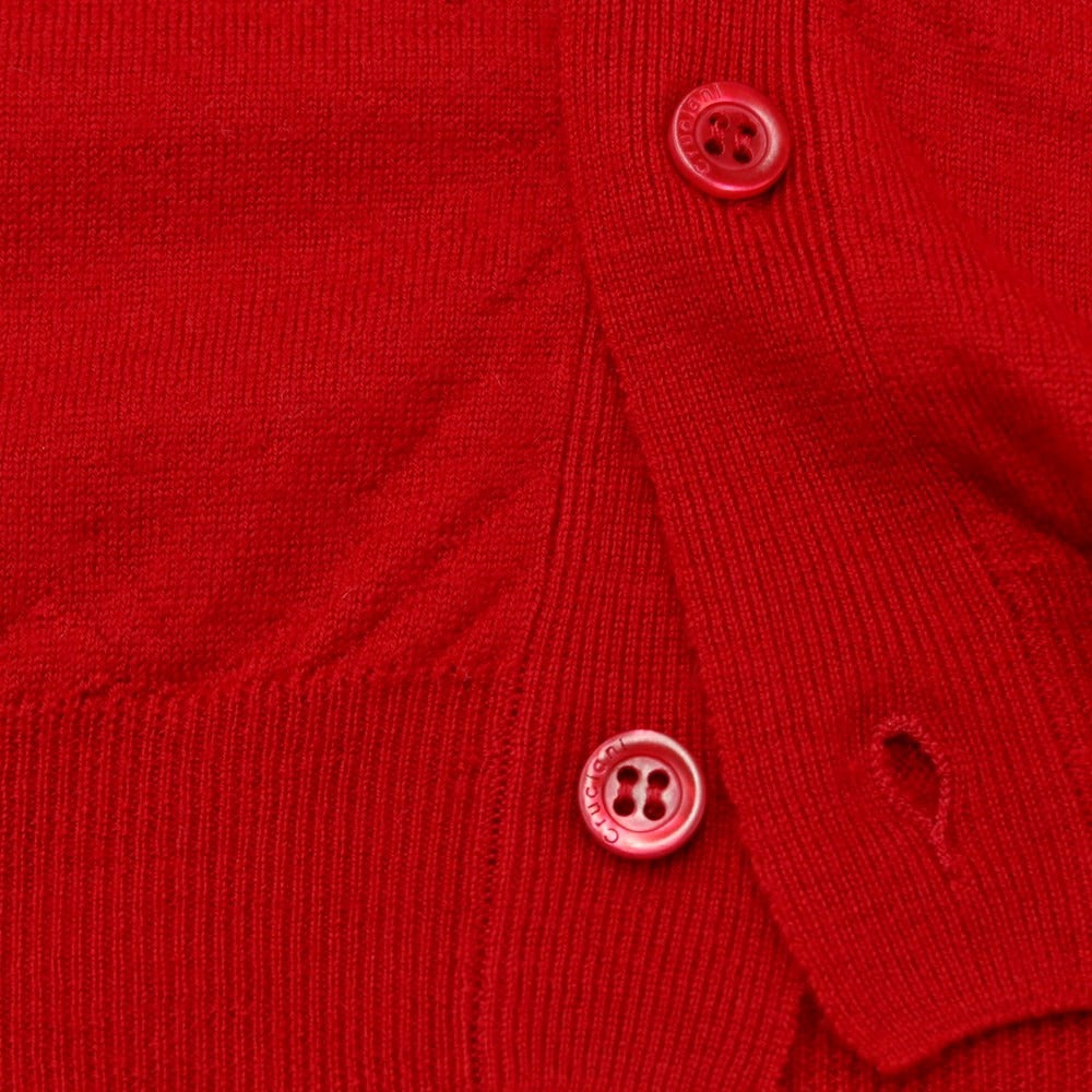 [Used] CRUCIANI high gauge wool knit cardigan, red [size 46] [RED] [A/W] [Condition rank A] [Men&