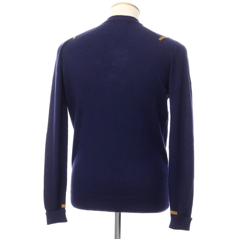 【中古】イノウエブラザーズ THE INOUE BROTHERS ハイゲージアルパカ ニットカーディガン ネイビー【サイズ表記なし(S位)】【NVY】【A/W】【状態ランクA】【メンズ】【768777】
