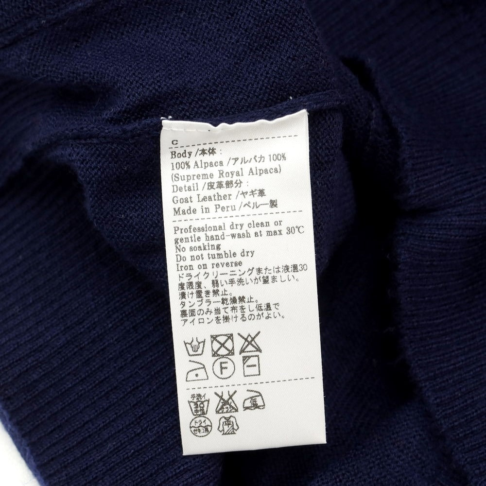 [Used] THE INOUE BROTHERS High Gauge Alpaca Knit Cardigan Navy [Size not specified (S size)] [NVY] [A/W] [Condition rank A] [Men&