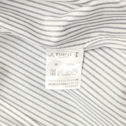 [Used] FAIRFAX Cotton Striped Regular Collar Dress Shirt White x Gray [40] [Condition Rank C] [Men&