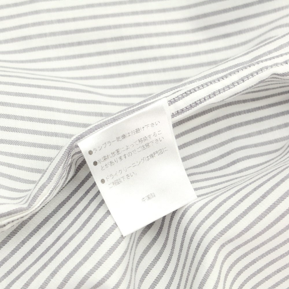 [Used] FAIRFAX Cotton Striped Regular Collar Dress Shirt White x Gray [40] [Condition Rank C] [Men&