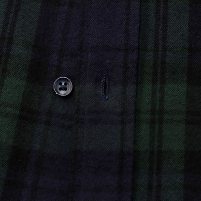 [Used] Salvatore Piccolo wool check flannel shirt, navy x green [37] [Condition rank C] [Men&