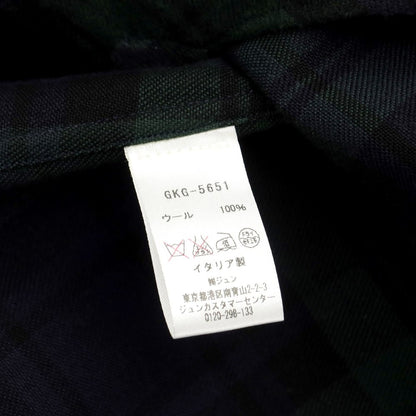 [Used] Salvatore Piccolo wool check flannel shirt, navy x green [37] [Condition rank C] [Men&