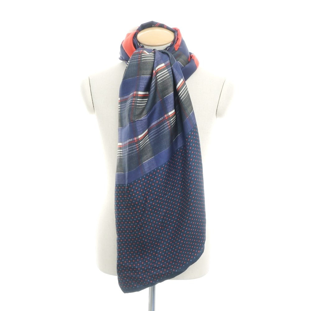 [Used] PIERRE LOUIS MASCIA scarf
 Navy x Red [NVY] [S/S] [Condition Rank A] [Men&