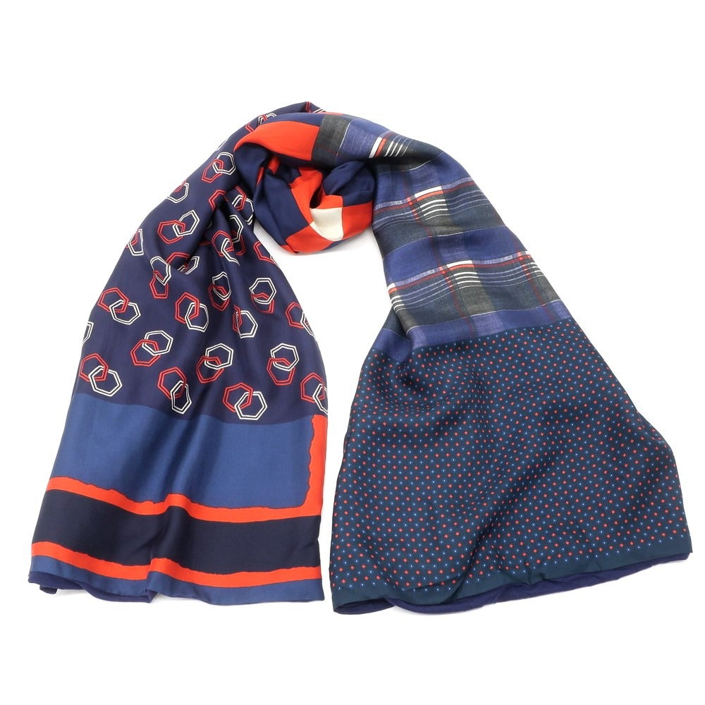 [Used] PIERRE LOUIS MASCIA scarf
 Navy x Red [NVY] [S/S] [Condition Rank A] [Men&