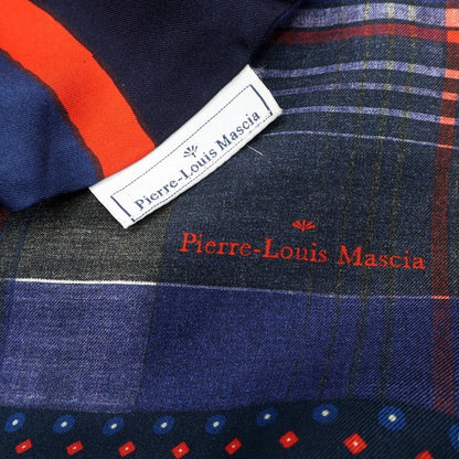 [Used] PIERRE LOUIS MASCIA scarf
 Navy x Red [NVY] [S/S] [Condition Rank A] [Men&