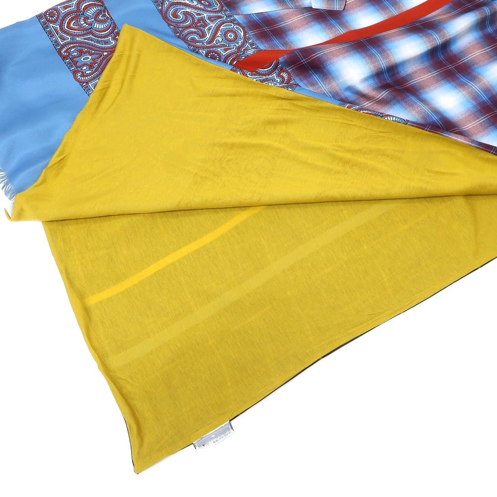 [Used] PIERRE LOUIS MASCIA scarf
 Blue x Yellow [BLU] [S/S] [Condition Rank B] [Men&