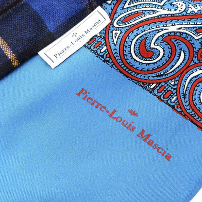 [Used] PIERRE LOUIS MASCIA scarf
 Blue x Yellow [BLU] [S/S] [Condition Rank B] [Men&