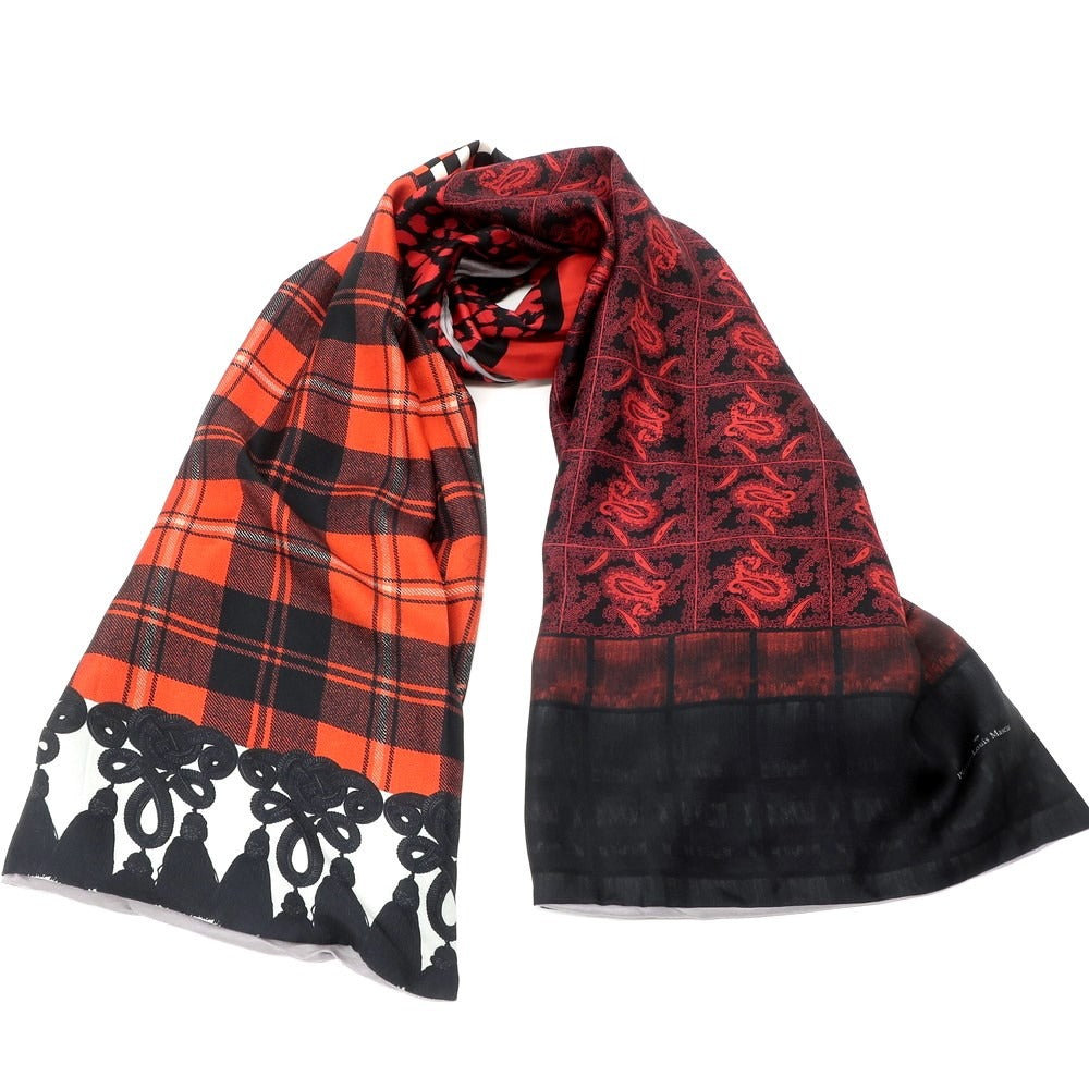 [Used] PIERRE LOUIS MASCIA scarf
 Red x Black x Black [RED] [S/S] [Condition Rank B] [Men&