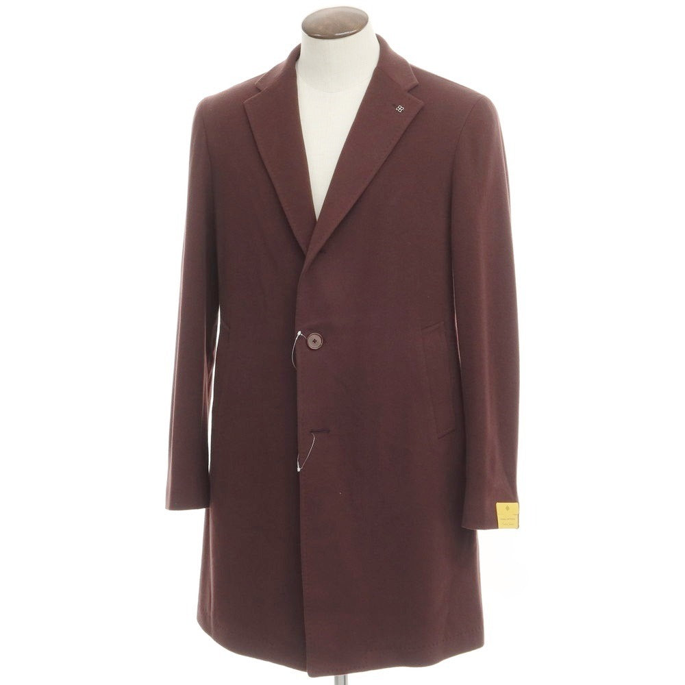 [New] Tagliatore COLORADO Wool Cashmere Chesterfield Coat Bordeaux [Size 50] [RED] [A/W] [Condition Rank N] [Men&