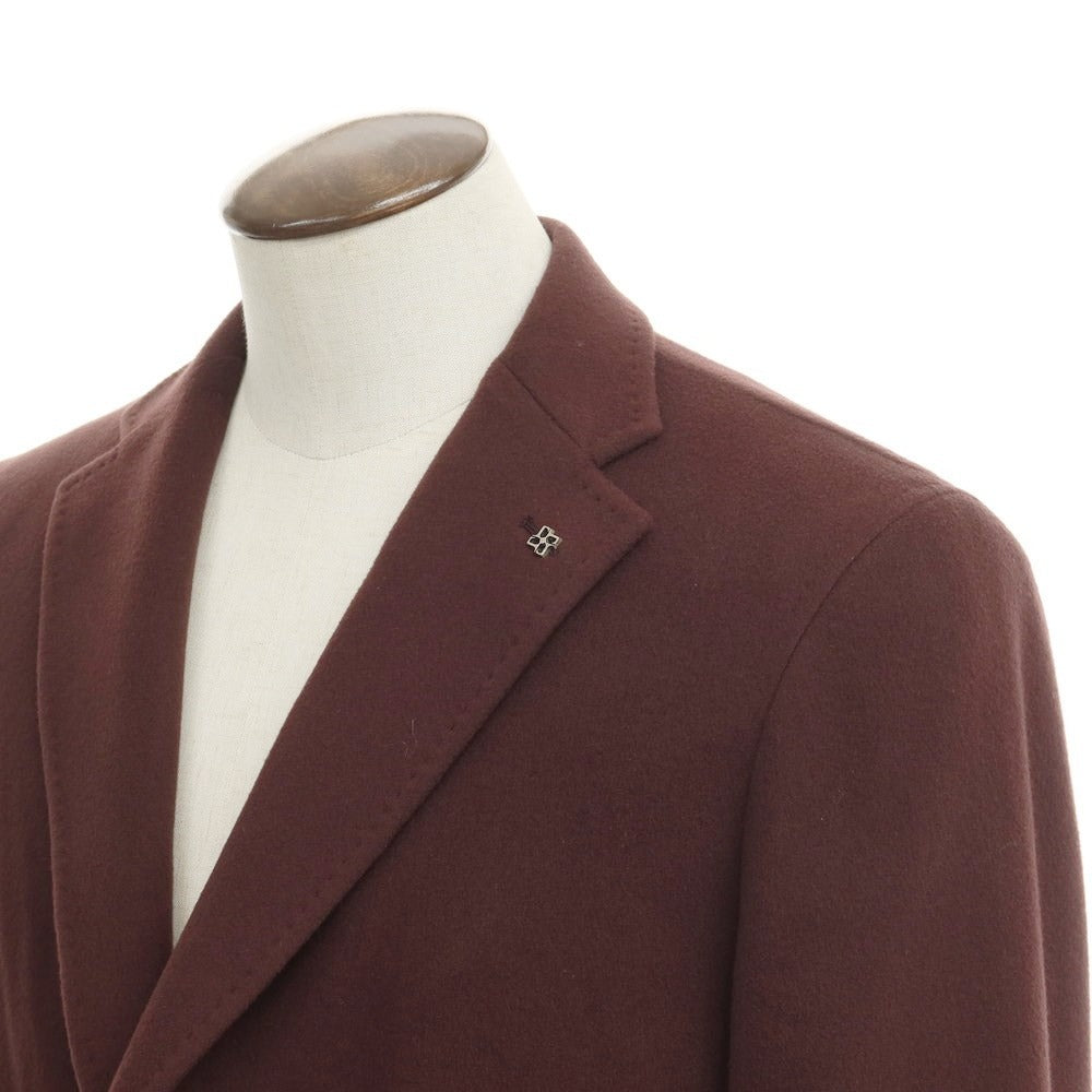 [New] Tagliatore COLORADO Wool Cashmere Chesterfield Coat Bordeaux [Size 50] [RED] [A/W] [Condition Rank N] [Men&