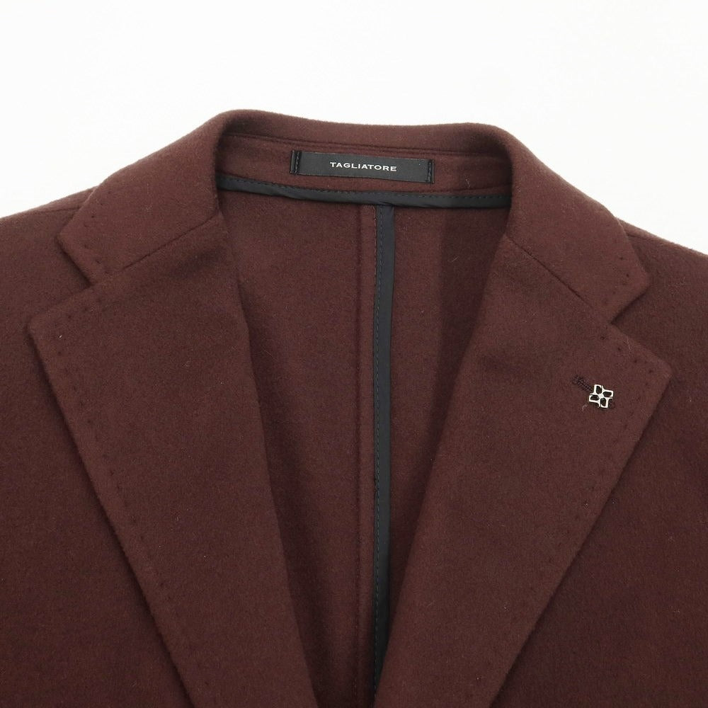 [New] Tagliatore COLORADO Wool Cashmere Chesterfield Coat Bordeaux [Size 50] [RED] [A/W] [Condition Rank N] [Men&