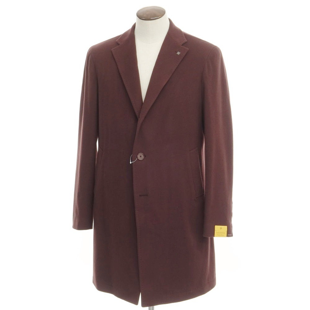 [New] Tagliatore COLORADO Wool Cashmere Chesterfield Coat Bordeaux [Size 52] [RED] [A/W] [Condition Rank N] [Men&