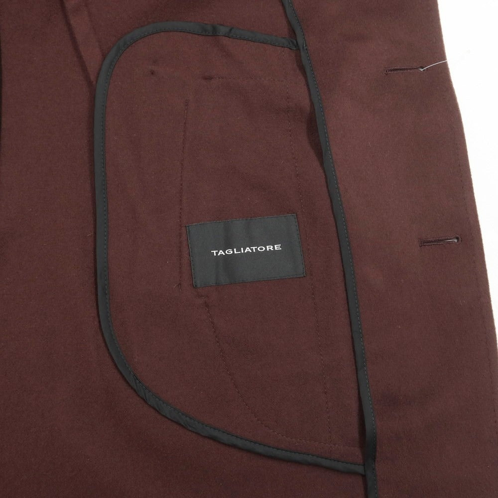 [New] Tagliatore COLORADO Wool Cashmere Chesterfield Coat Bordeaux [Size 52] [RED] [A/W] [Condition Rank N] [Men&