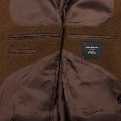 [Used] [Unused] Tagliatore TAGLIATORE Wool Nylon Brilla Peril Gusto Custom Double Breasted Coat Brown [Size 48] [BRW] [A/W] [Condition Rank S] [Men&
