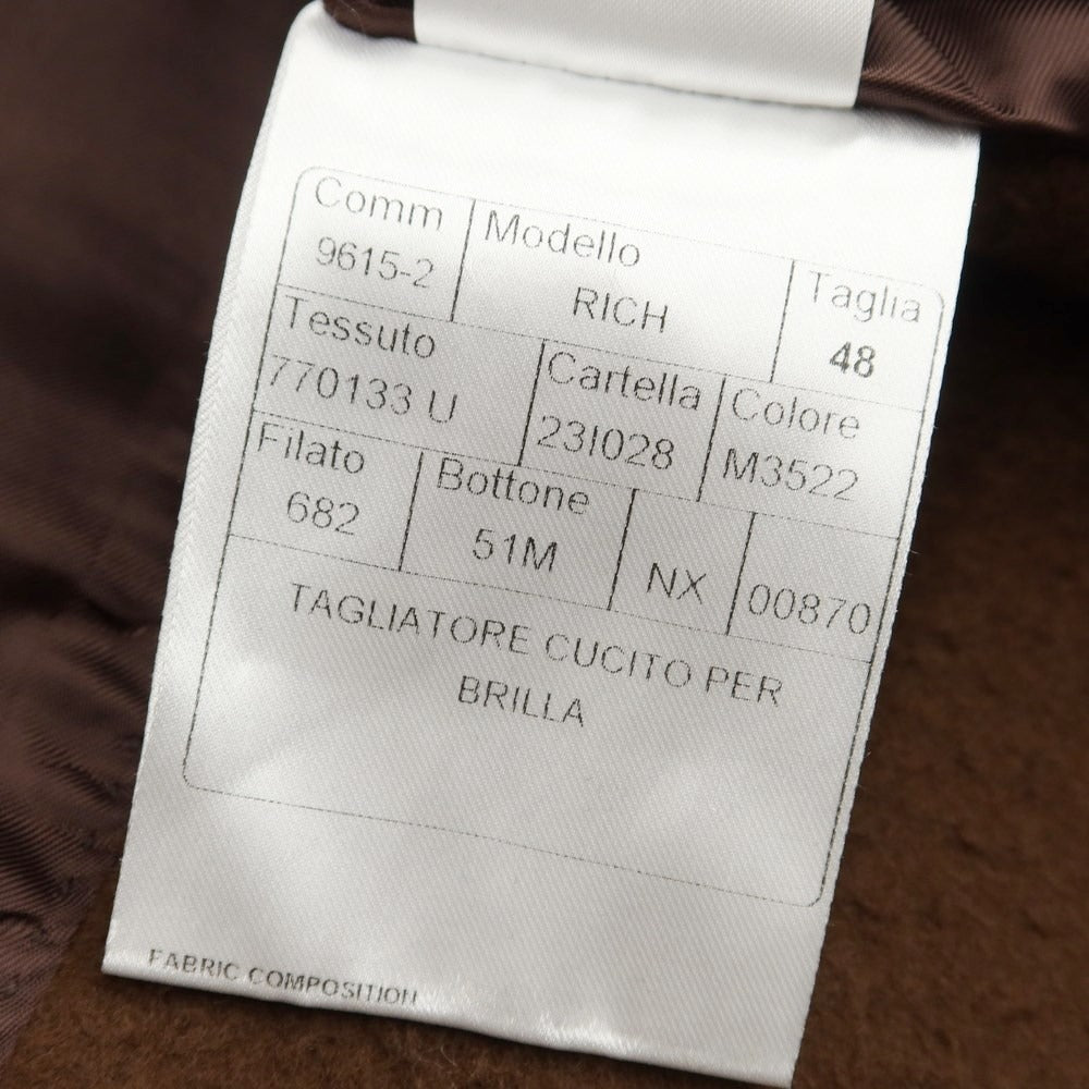 [Used] [Unused] Tagliatore TAGLIATORE Wool Nylon Brilla Peril Gusto Custom Double Breasted Coat Brown [Size 48] [BRW] [A/W] [Condition Rank S] [Men&
