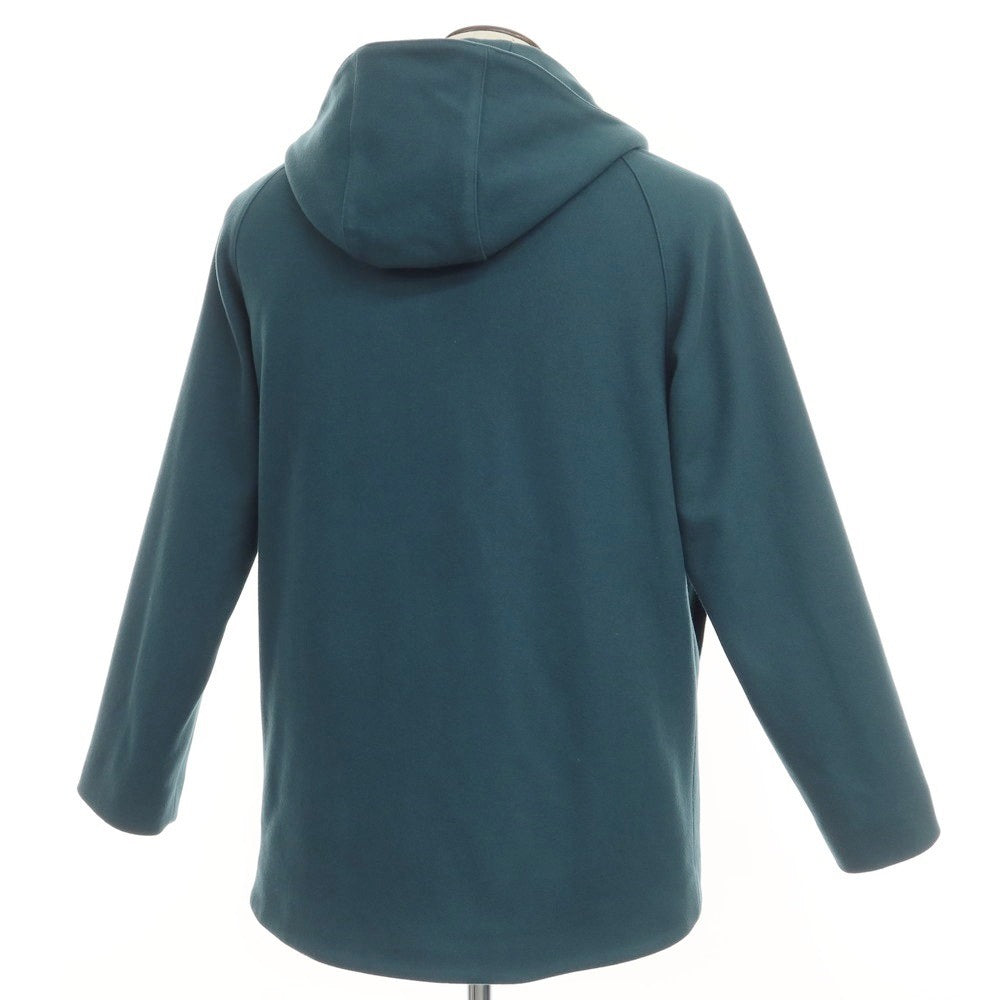 [New] TAGLIATORE Wool Nylon Cashmere Hooded Coat Dark Turquoise [Size 48] [GRN] [A/W] [Condition Rank N] [Men&