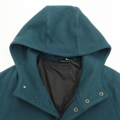 [New] TAGLIATORE Wool Nylon Cashmere Hooded Coat Dark Turquoise [Size 48] [GRN] [A/W] [Condition Rank N] [Men&