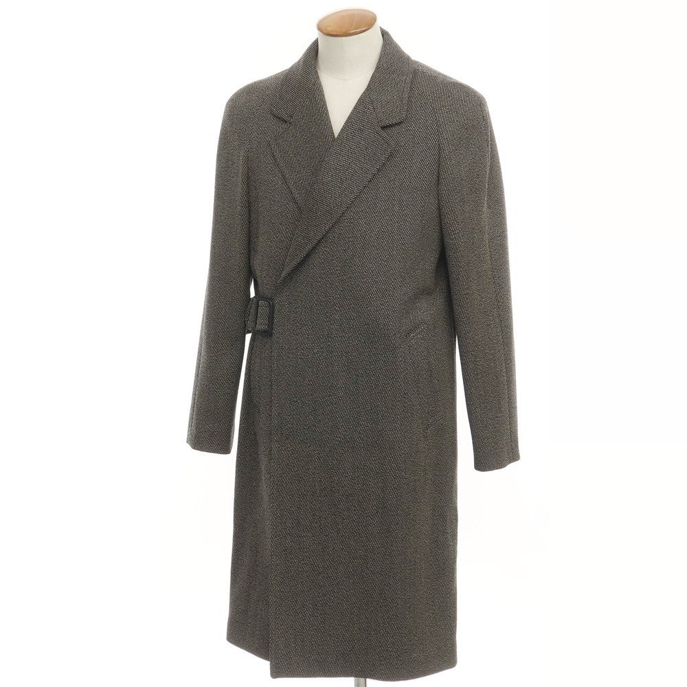 [New] TAGLIATORE BENTON Wool Tielock Coat Black x Ivory [Size 46] [BLK] [A/W] [Condition Rank N] [Men&