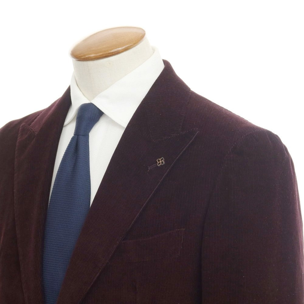 [New] TAGLIATORE Pinolerario Corduroy Easy 1B Suit Dark Purple [Size 48] [PUP] [A/W] [Condition Rank N] [Men&