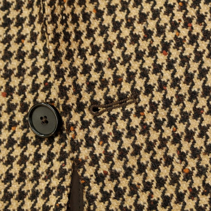 [New] TAGLIATORE Wool nylon check 3B casual jacket
 Beige x Dark Brown [Size 46] [BEI] [A/W] [Condition Rank N] [Men&