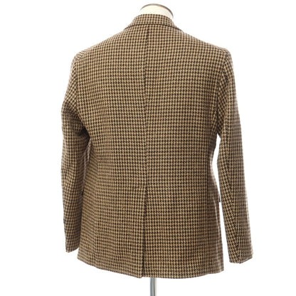 [New] TAGLIATORE Wool nylon check 3B casual jacket
 Beige x Dark Brown [Size 48] [BEI] [A/W] [Condition Rank N] [Men&