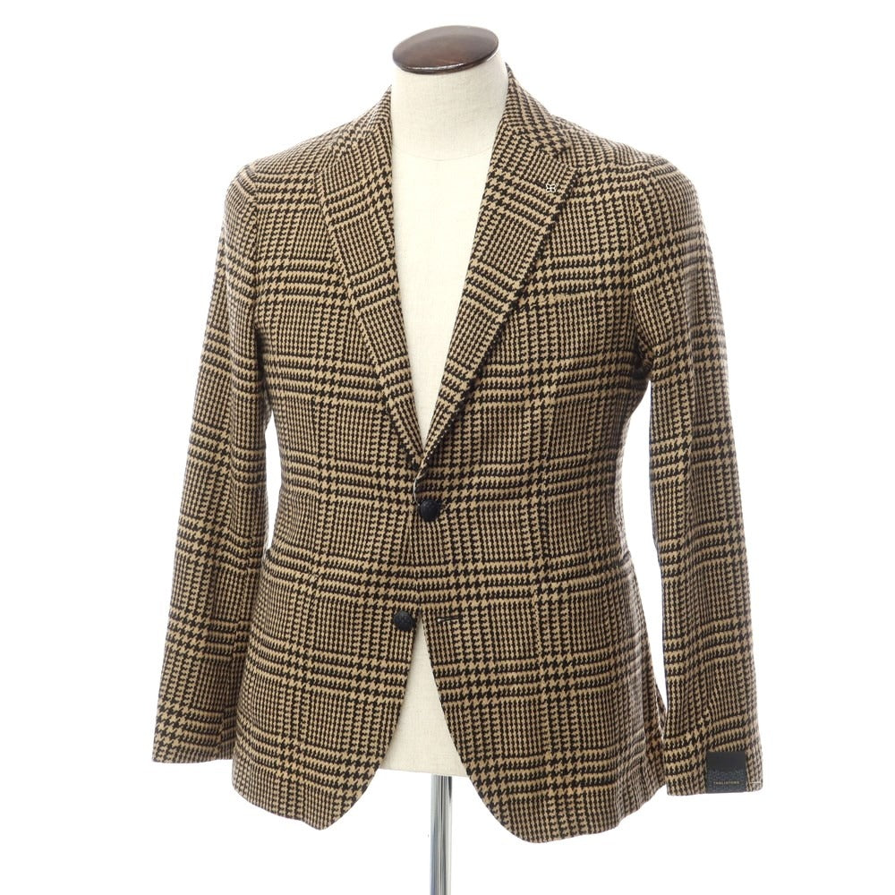 [New] TAGLIATORE Wool nylon check 2B casual jacket
 Beige x Black [Size 48] [BEI] [A/W] [Condition Rank N] [Men&