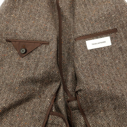 [New] TAGLIATORE wool nylon herringbone 3B casual jacket
 Brown [Size 48] [BRW] [A/W] [Condition Rank N] [Men&