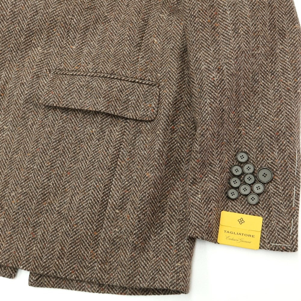 [New] TAGLIATORE wool nylon herringbone 3B casual jacket
 Brown [Size 48] [BRW] [A/W] [Condition Rank N] [Men&