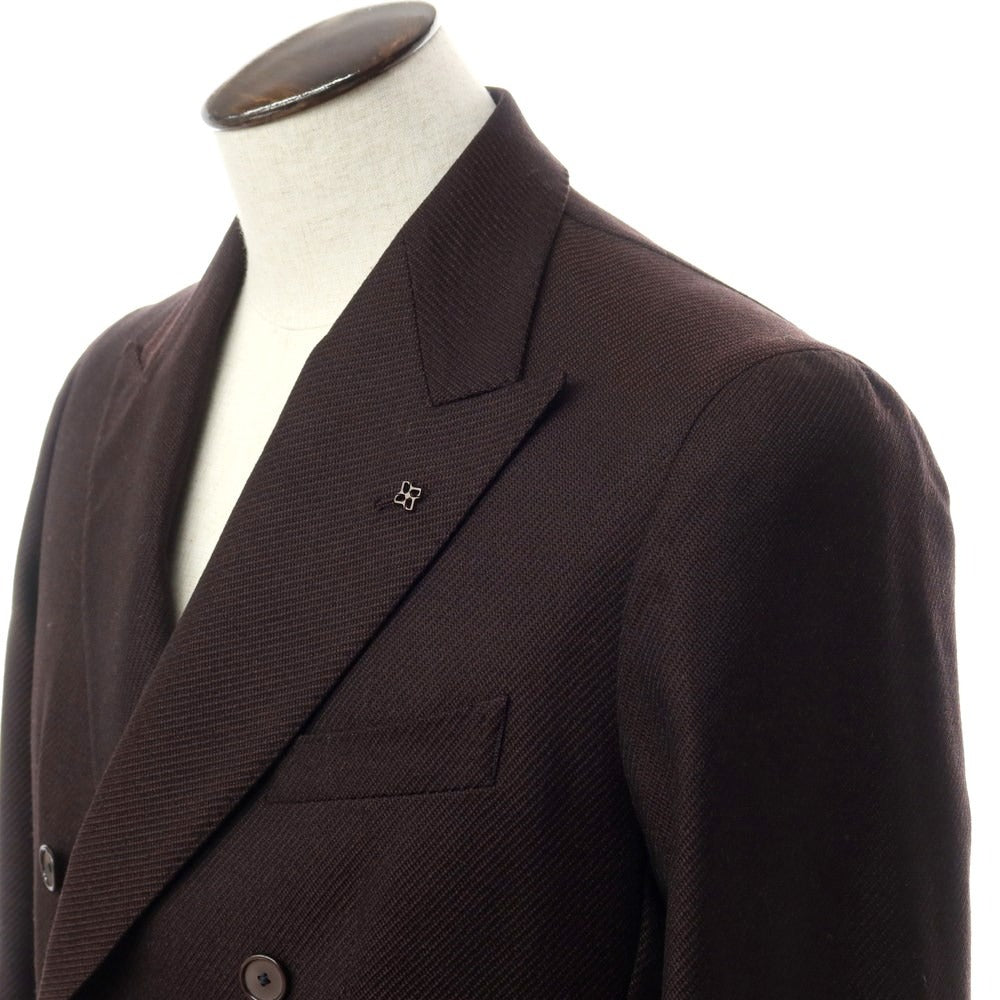 [New] TAGLIATORE Wool Cotton Double Breasted Tailored Jacket
 Dark Bordeaux [Size 50] [RED] [A/W] [Condition Rank N] [Men&