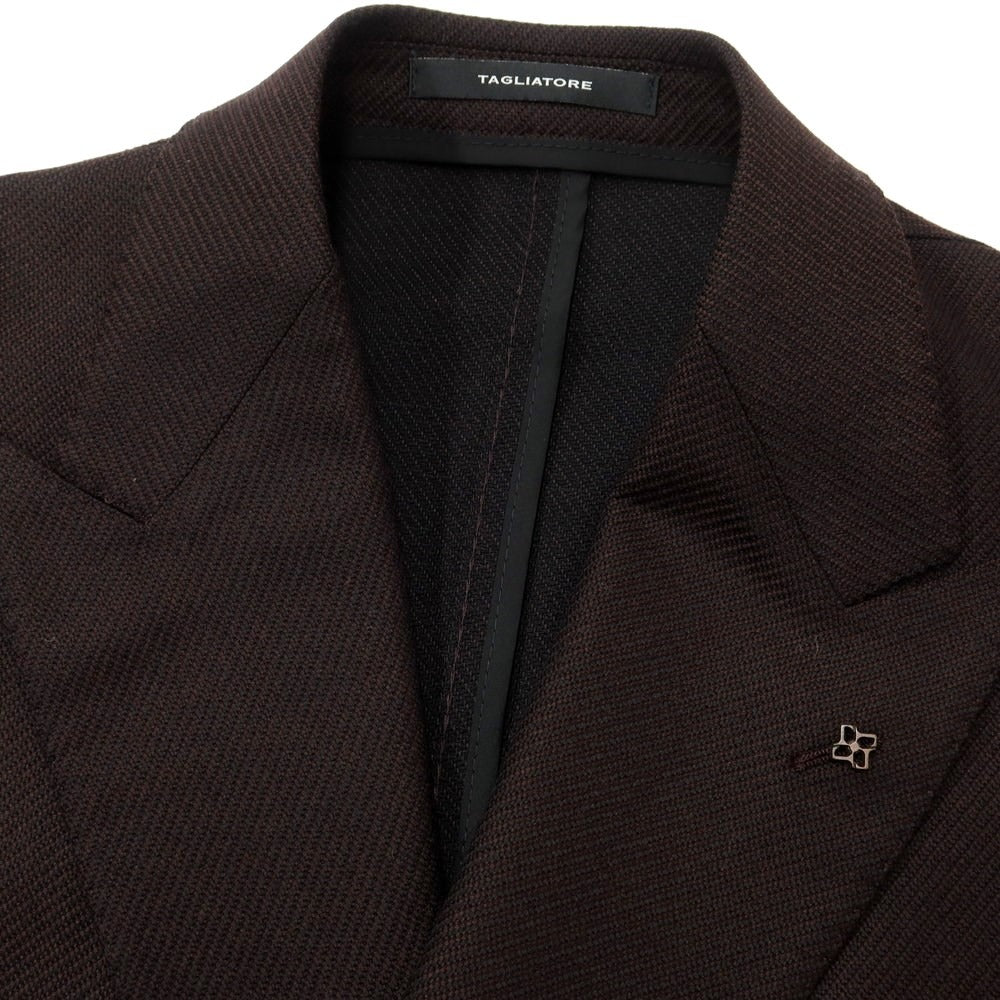 [New] TAGLIATORE Wool Cotton Double Breasted Tailored Jacket
 Dark Bordeaux [Size 50] [RED] [A/W] [Condition Rank N] [Men&