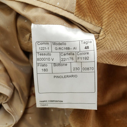 [New Outlet] TAGLIATORE Cotton Velvet 2B Casual Jacket
 Beige [Size 48] [BEI] [A/W] [Condition Rank N-] [Men&