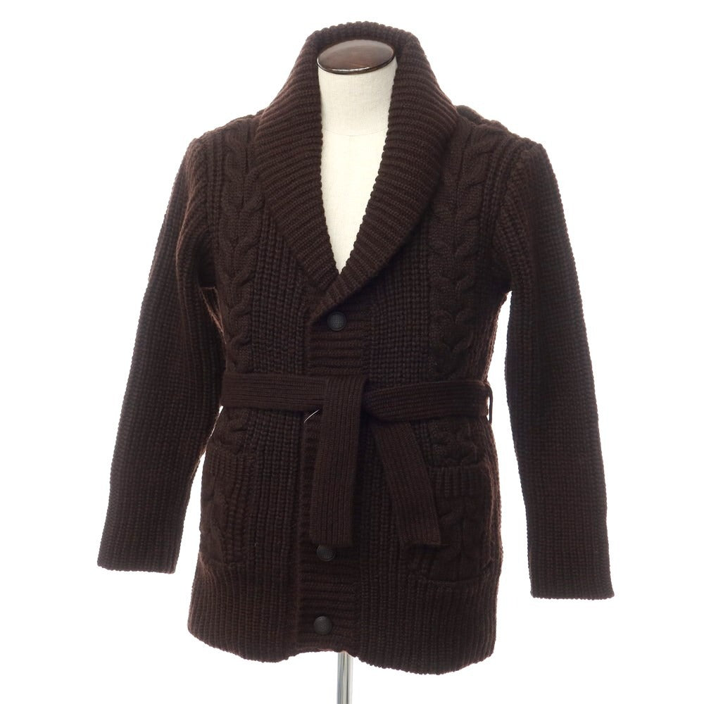 [New] TAGLIATORE wool nylon alpaca shawl collar cardigan
 Brown [Size 50] [BRW] [A/W] [Condition Rank N] [Men&