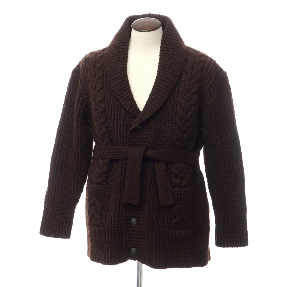 [New] TAGLIATORE wool nylon alpaca shawl collar cardigan
 Brown [Size 52] [BRW] [A/W] [Condition Rank N] [Men&