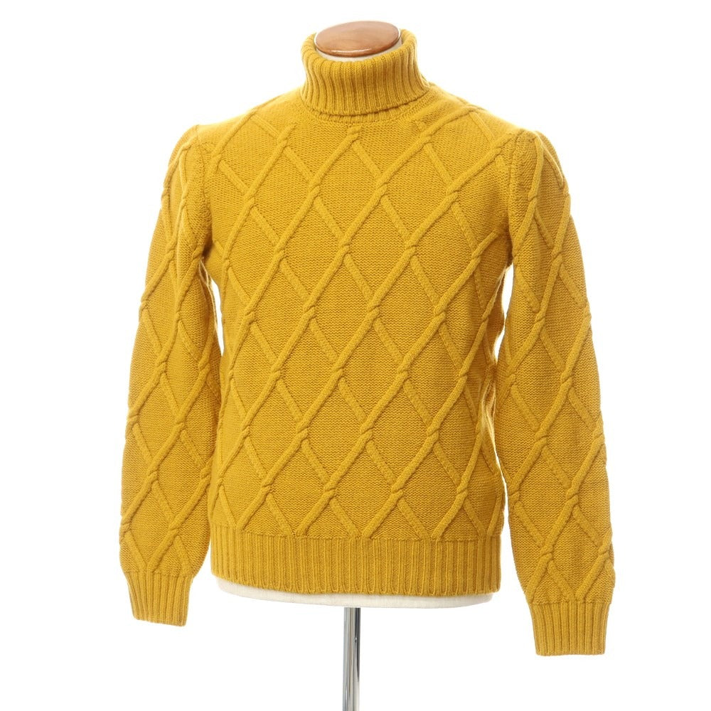 [New] TAGLIATORE wool turtleneck pullover knit
 Mustard [Size 48] [YEL] [A/W] [Condition Rank N] [Men&