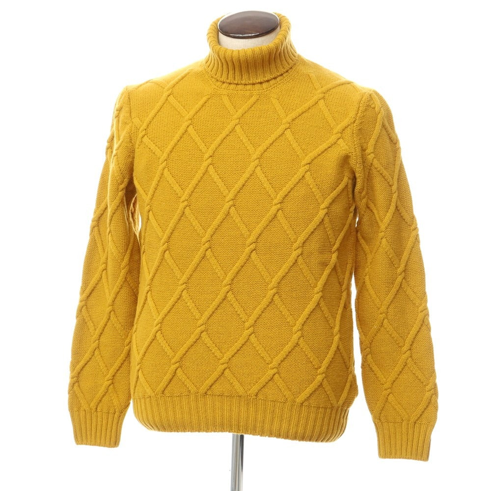 【新品】タリアトーレ TAGLIATORE ウール タートルネック プルオーバーニット
 マスタード【サイズ52】【YEL】【A/W】【状態ランクN】【メンズ】
【768772】