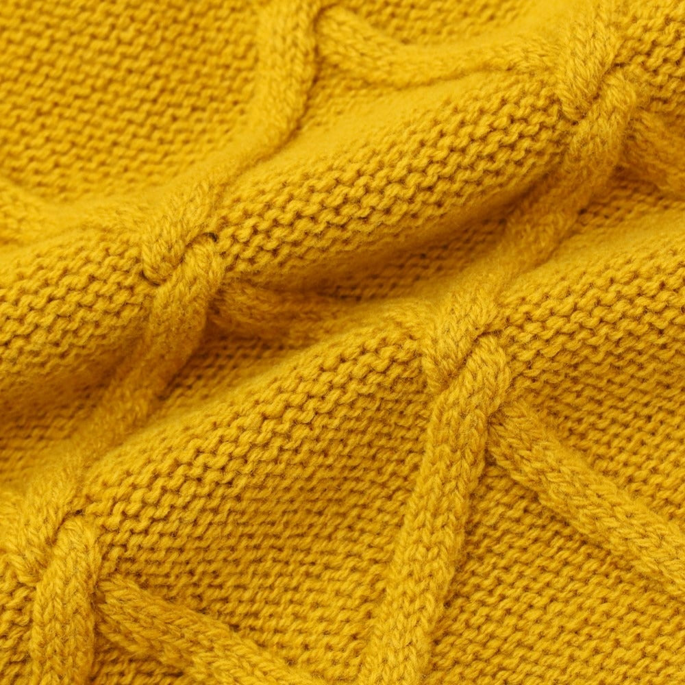 [New] TAGLIATORE wool turtleneck pullover knit
 Mustard [Size 52] [YEL] [A/W] [Condition Rank N] [Men&