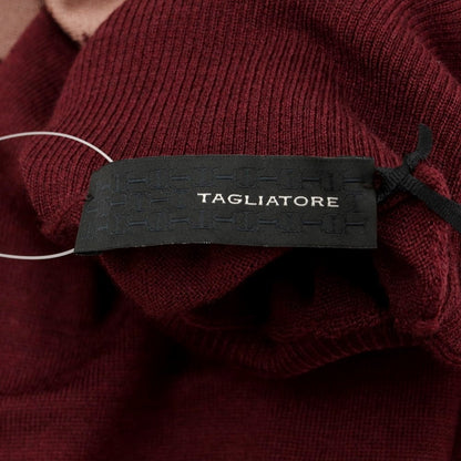 [New] TAGLIATORE wool turtleneck pullover knit
 Bordeaux x Rose Pink [Size 48] [RED] [A/W] [Condition Rank N] [Men&