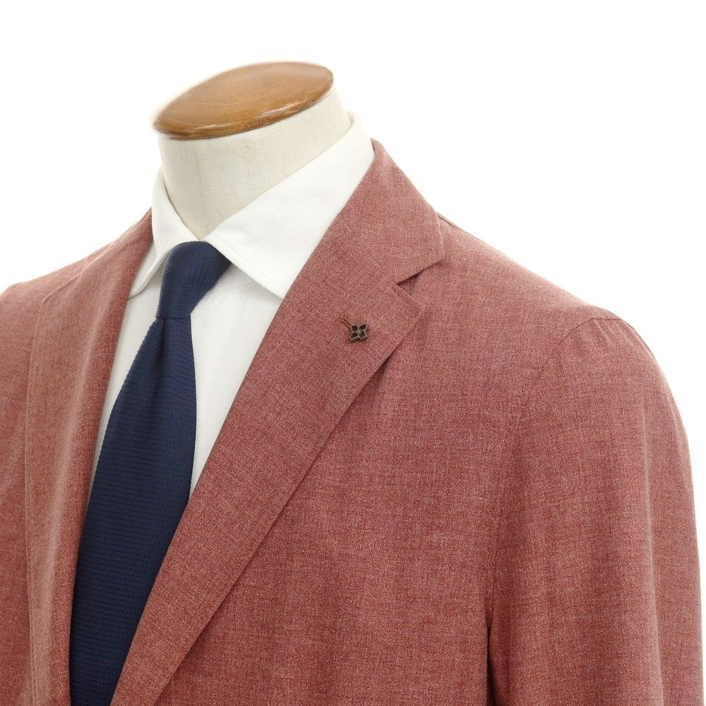 [New] TAGLIATORE wool cotton silk two button suit in maroon [48] [Condition Rank N] [Men&