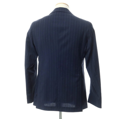 [New] TAGLIATORE Wool linen striped 2B tailored jacket
 Navy x Blue [Size 44] [NVY] [S/S] [Condition Rank N] [Men&