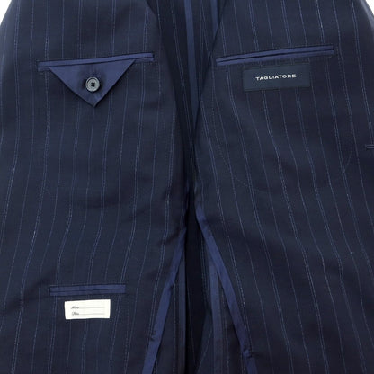 [New] TAGLIATORE Wool linen striped 2B tailored jacket
 Navy x Blue [Size 48] [NVY] [S/S] [Condition Rank N] [Men&