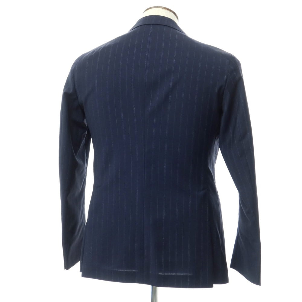 [New] TAGLIATORE Wool linen striped 2B tailored jacket
 Navy x Blue [Size 48] [NVY] [S/S] [Condition Rank N] [Men&