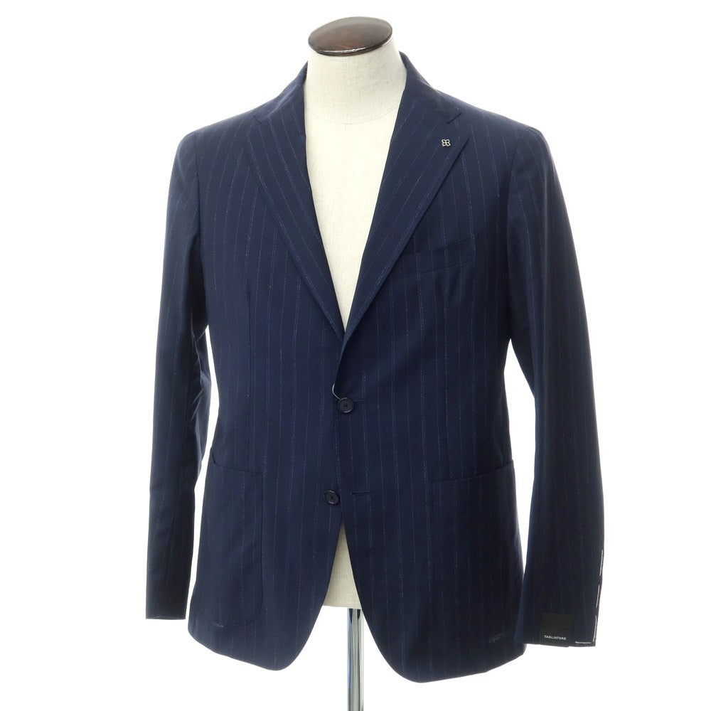 [New] TAGLIATORE Wool linen striped 2B tailored jacket
 Navy x Blue [Size 50] [NVY] [S/S] [Condition Rank N] [Men&