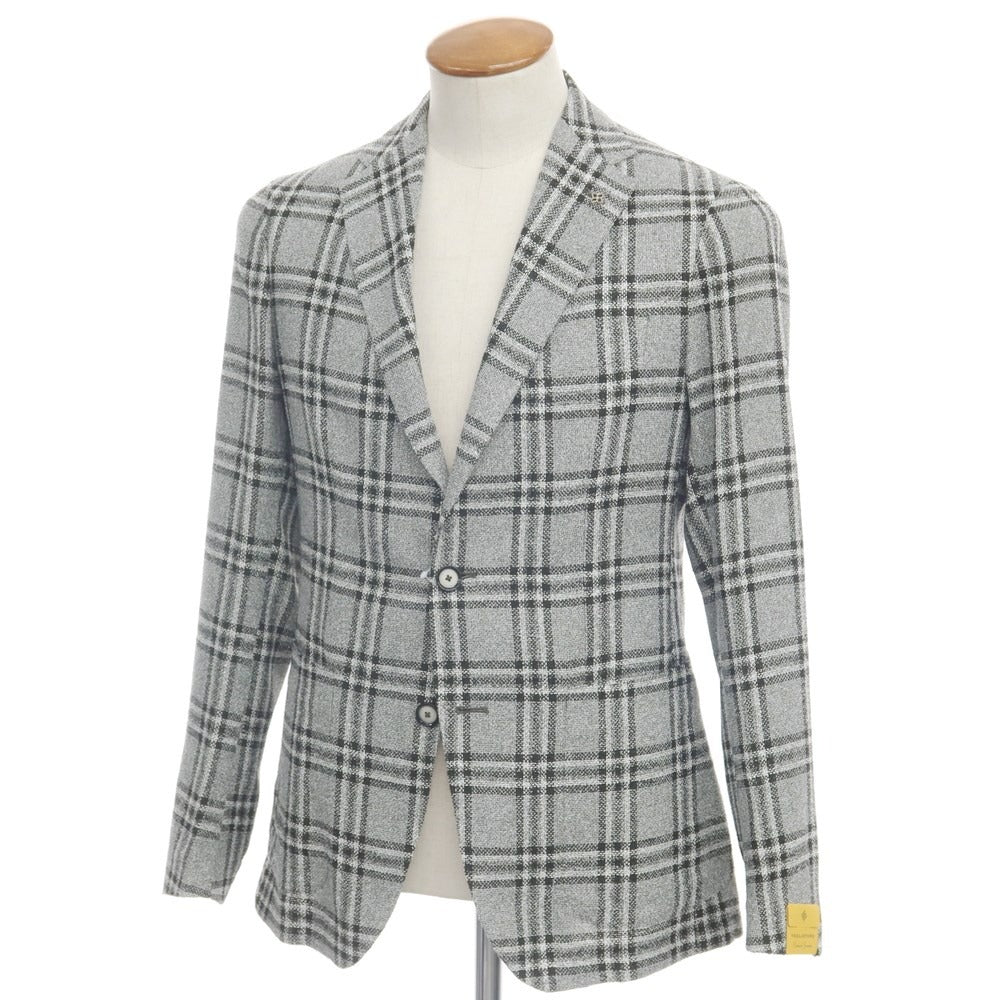 [New] TAGLIATORE Rayon Cotton Nylon 2B Tailored Jacket
 Gray x Black x Olive [Size 46] [GRY] [S/S] [Condition Rank N] [Men&