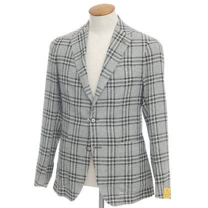 [New] TAGLIATORE Rayon Cotton Nylon 2B Tailored Jacket
 Gray x Black x Olive [Size 46] [GRY] [S/S] [Condition Rank N] [Men&