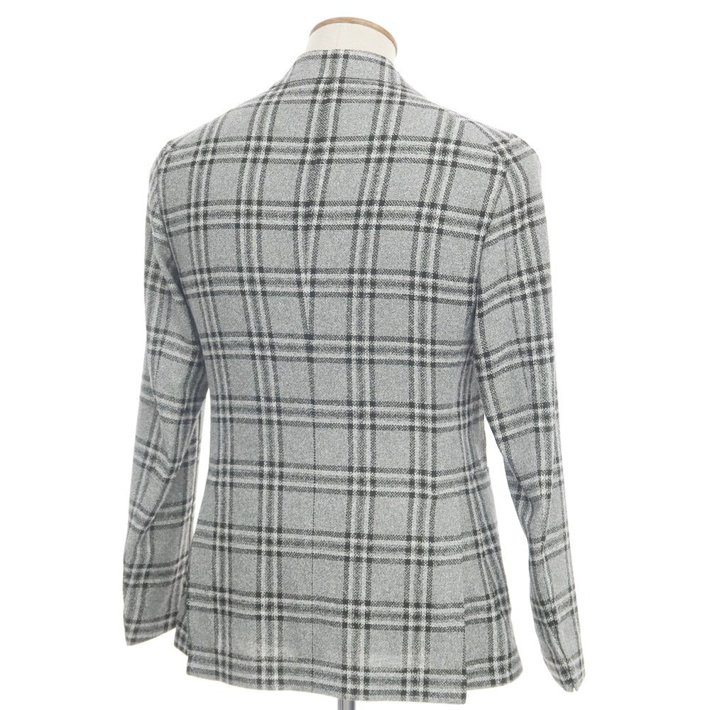 [New] TAGLIATORE Rayon Cotton Nylon 2B Tailored Jacket
 Gray x Black x Olive [Size 46] [GRY] [S/S] [Condition Rank N] [Men&
