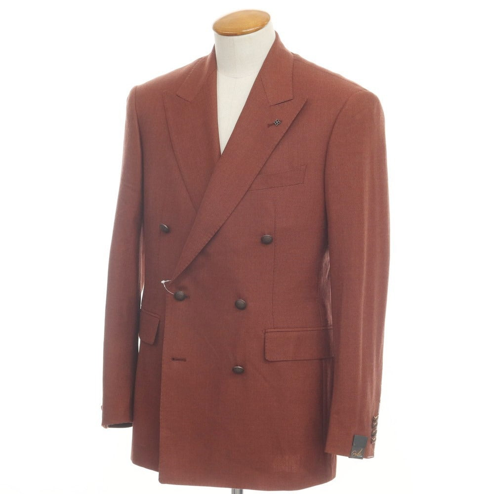 [New] TAGLIATORE Wool Silk Double 6B Casual Jacket
 Brown [Size 48] [BRW] [S/S] [Condition Rank N] [Men&